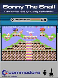 Box cover for Sonny The Snail on the Commodore 64.