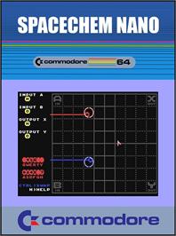 Box cover for SpaceChem Nano on the Commodore 64.