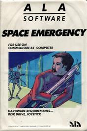 Box cover for Space Emergency on the Commodore 64.