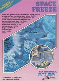 Box cover for Space Freeze on the Commodore 64.
