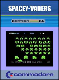 Box cover for Spacey Vaders on the Commodore 64.