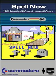 Box cover for Spell Now on the Commodore 64.