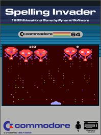Box cover for Spelling Invader on the Commodore 64.