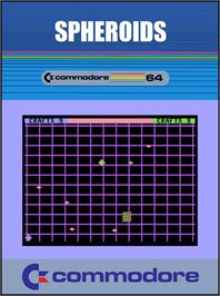 Box cover for Spheroids on the Commodore 64.