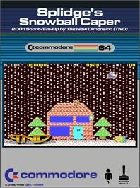 Box cover for Splidge's Snowball Caper on the Commodore 64.