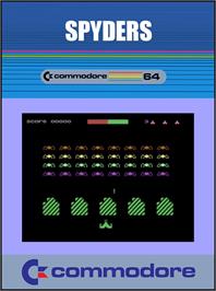 Box cover for Spyders on the Commodore 64.