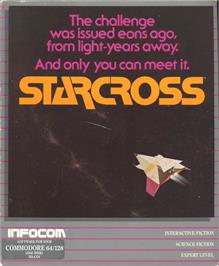 Box cover for Starcross on the Commodore 64.