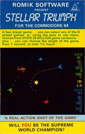 Box cover for Stellar Triumph on the Commodore 64.