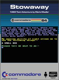 Box cover for Stowaway on the Commodore 64.