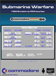 Box cover for Submarine Warfare (1982) on the Commodore 64.