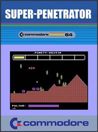 Box cover for Super-penetrator on the Commodore 64.