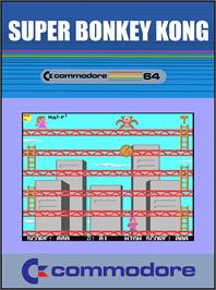 Box cover for Super Bonkey Kong on the Commodore 64.