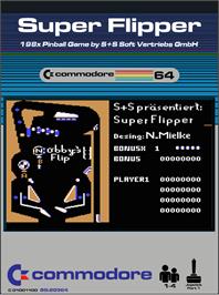 Box cover for Super Flipper on the Commodore 64.
