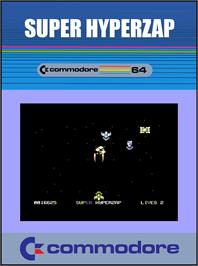 Box cover for Super Hyperzap on the Commodore 64.