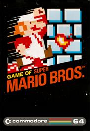 Box cover for Super Mario Bros (1988) on the Commodore 64.