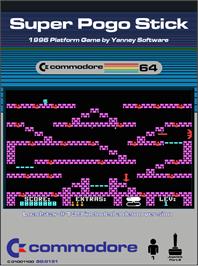 Box cover for Super Pogo Stick on the Commodore 64.