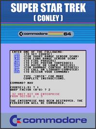 Box cover for Super Star Trek (Unknown) on the Commodore 64.