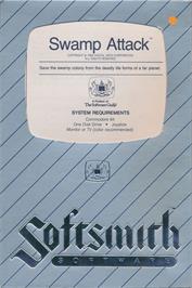 Box cover for Swamp Attack on the Commodore 64.