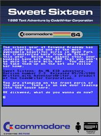 Box cover for Sweet Sixteen on the Commodore 64.
