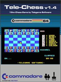 Box cover for Tele-chess on the Commodore 64.