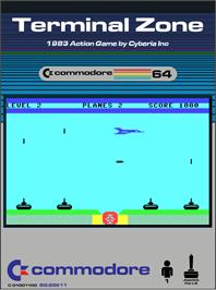 Box cover for Terminal Zone on the Commodore 64.