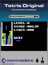Box cover for Tetris Original on the Commodore 64.