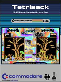 Box cover for Tetrisack on the Commodore 64.