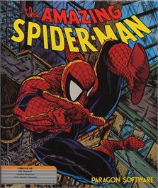 Box cover for The Amazing Spider-Man on the Commodore 64.