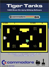 Box cover for Tiger Tanks (Nüfekop Software) on the Commodore 64.