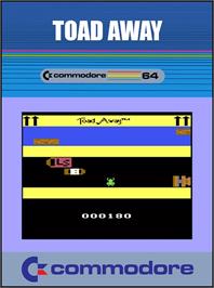 Box cover for Toad Away on the Commodore 64.