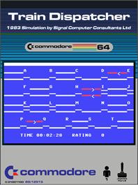 Box cover for Train Dispatcher on the Commodore 64.