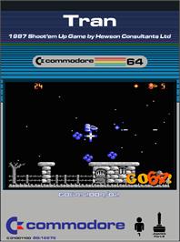 Box cover for Tran on the Commodore 64.