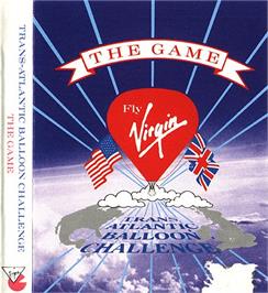 Box cover for Trans-atlantic Balloon Challenge on the Commodore 64.