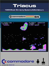 Box cover for Triacus on the Commodore 64.