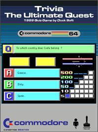 Box cover for Trivia - The Ultimate Quest on the Commodore 64.