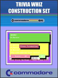 Box cover for Trivia Whiz Construction Set on the Commodore 64.