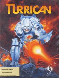 Box cover for Turrican on the Commodore 64.