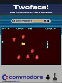 Box cover for Twoface! on the Commodore 64.