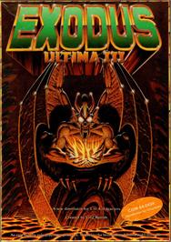 Box cover for Ultima 3 - Exodus on the Commodore 64.