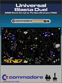 Box cover for Universal Blasta Duel on the Commodore 64.
