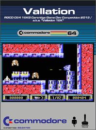 Box cover for Vallation on the Commodore 64.