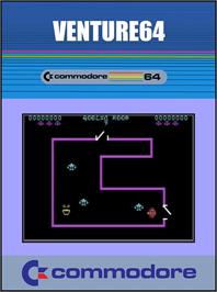 Box cover for Venture64 (2022) on the Commodore 64.
