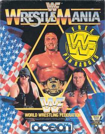 Box cover for WWF Wrestlemania on the Commodore 64.