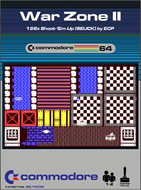 Box cover for War Zone 2 on the Commodore 64.