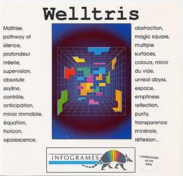 Box cover for Welltris on the Commodore 64.
