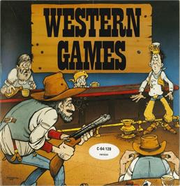 Box cover for Western Games on the Commodore 64.