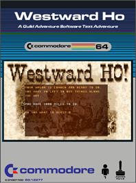 Box cover for Westward Ho on the Commodore 64.