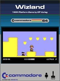 Box cover for Wizland on the Commodore 64.