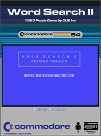 Box cover for Word Search 2 - Printer Version on the Commodore 64.