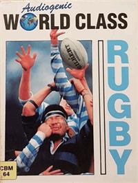 Box cover for World Class Rugby on the Commodore 64.